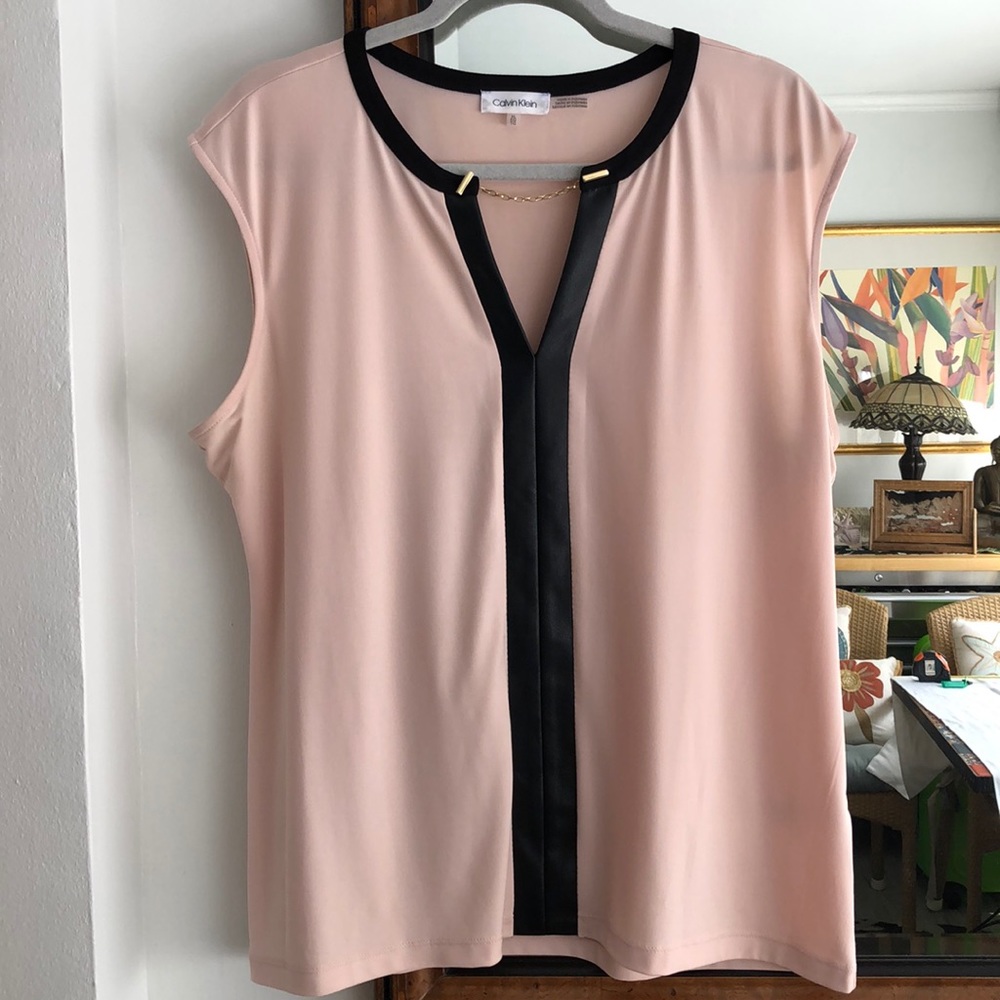Blush pink Calvin Klein blouse